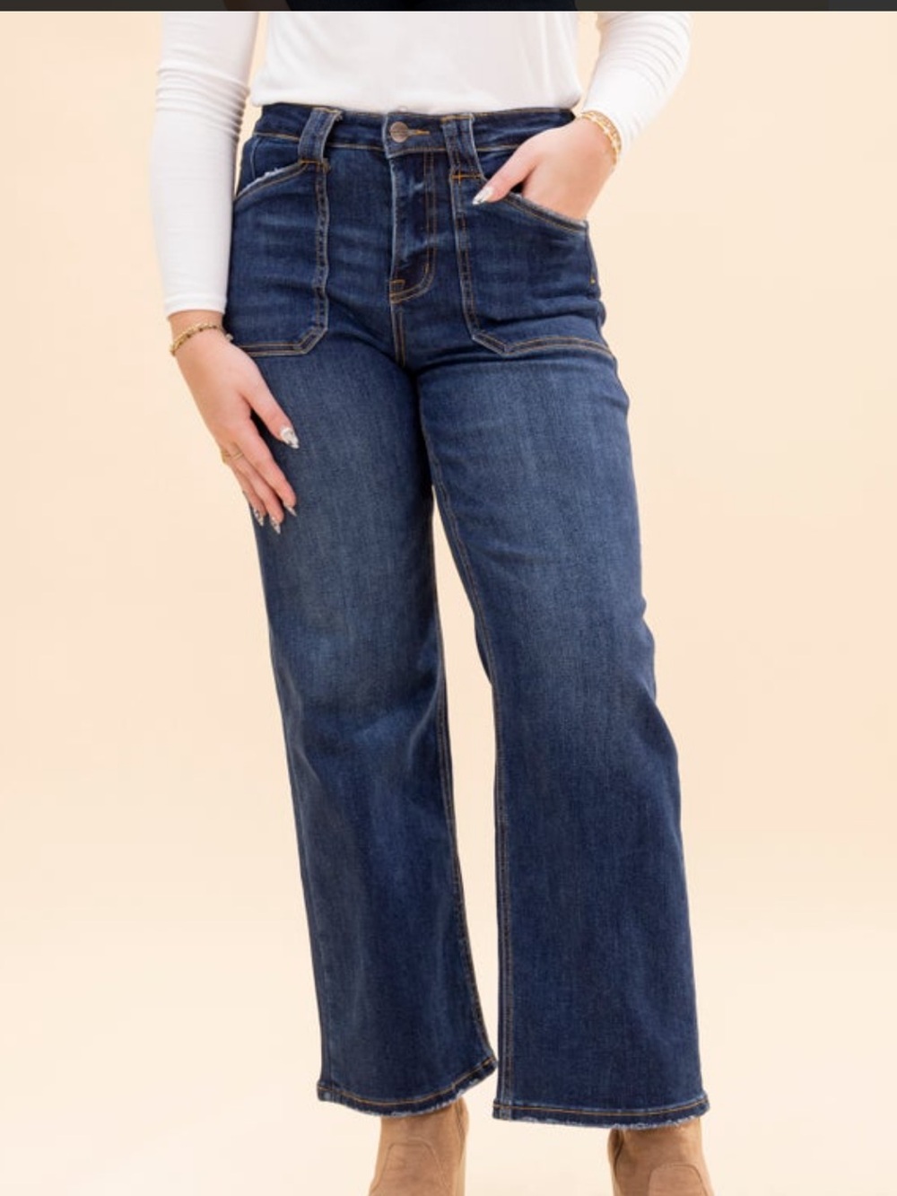 NWT MICA HIGH RISE WIDE LEG DENIM